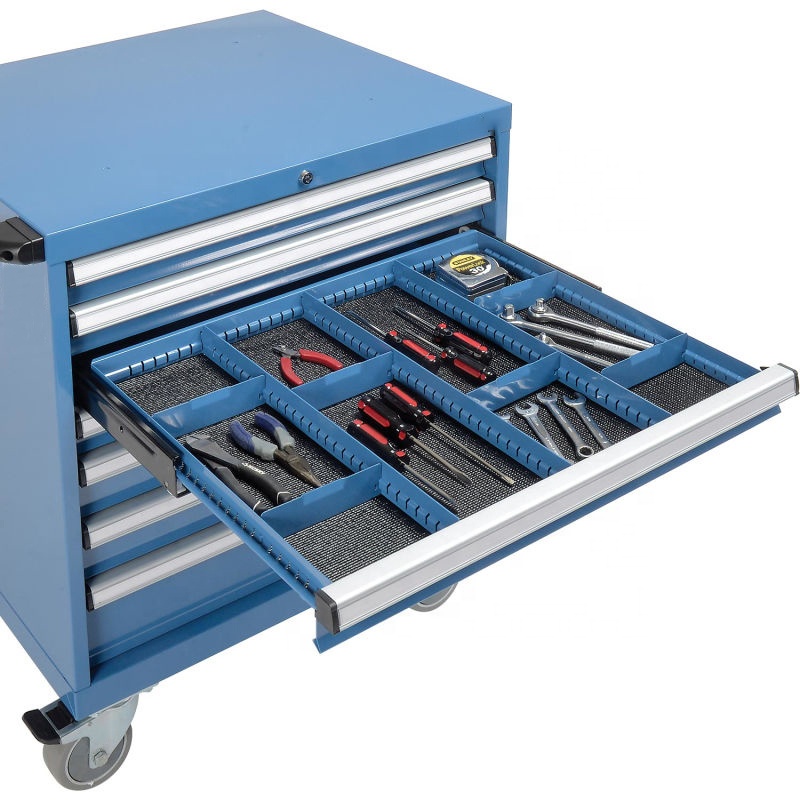 New blue push-pull tool trolley